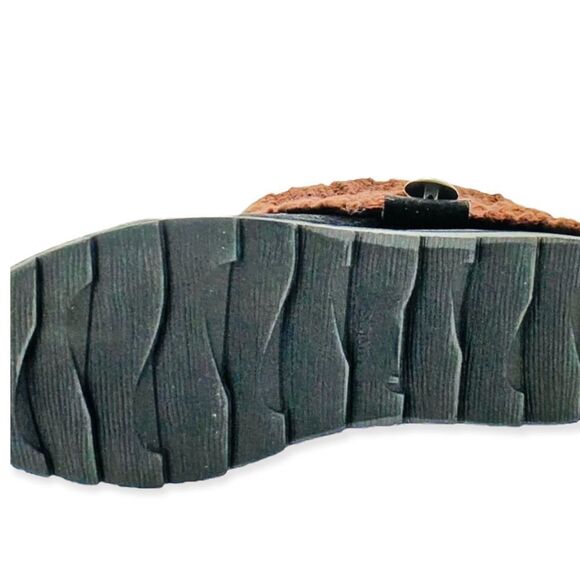 Black Suede Brown Cable Knit Sweater Boots by Muk Luks - Picture 3 of 4